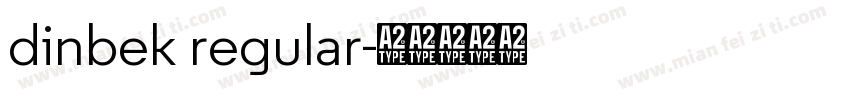 dinbek regular字体转换